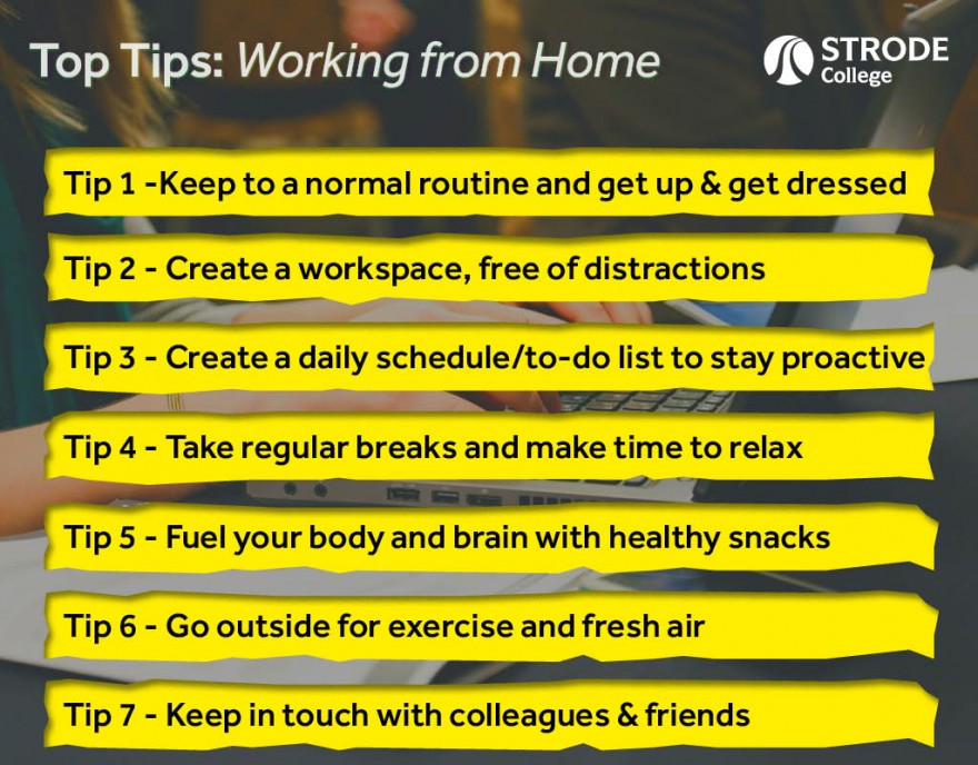 News > Top Tips for Working from Home Strode College